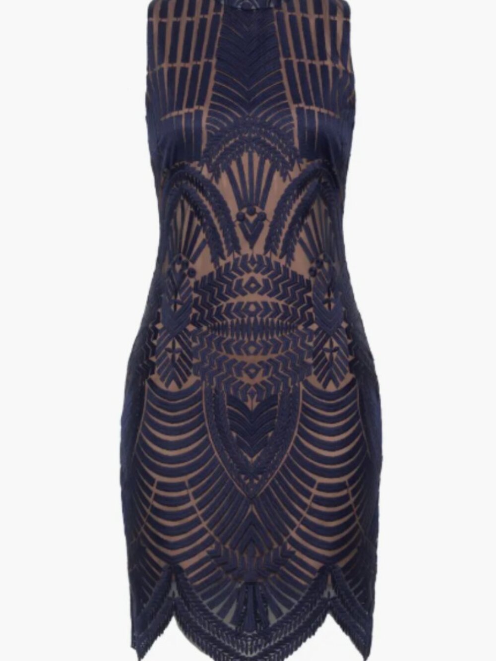 Bardot Alice lace bodycon dress in twilight blue